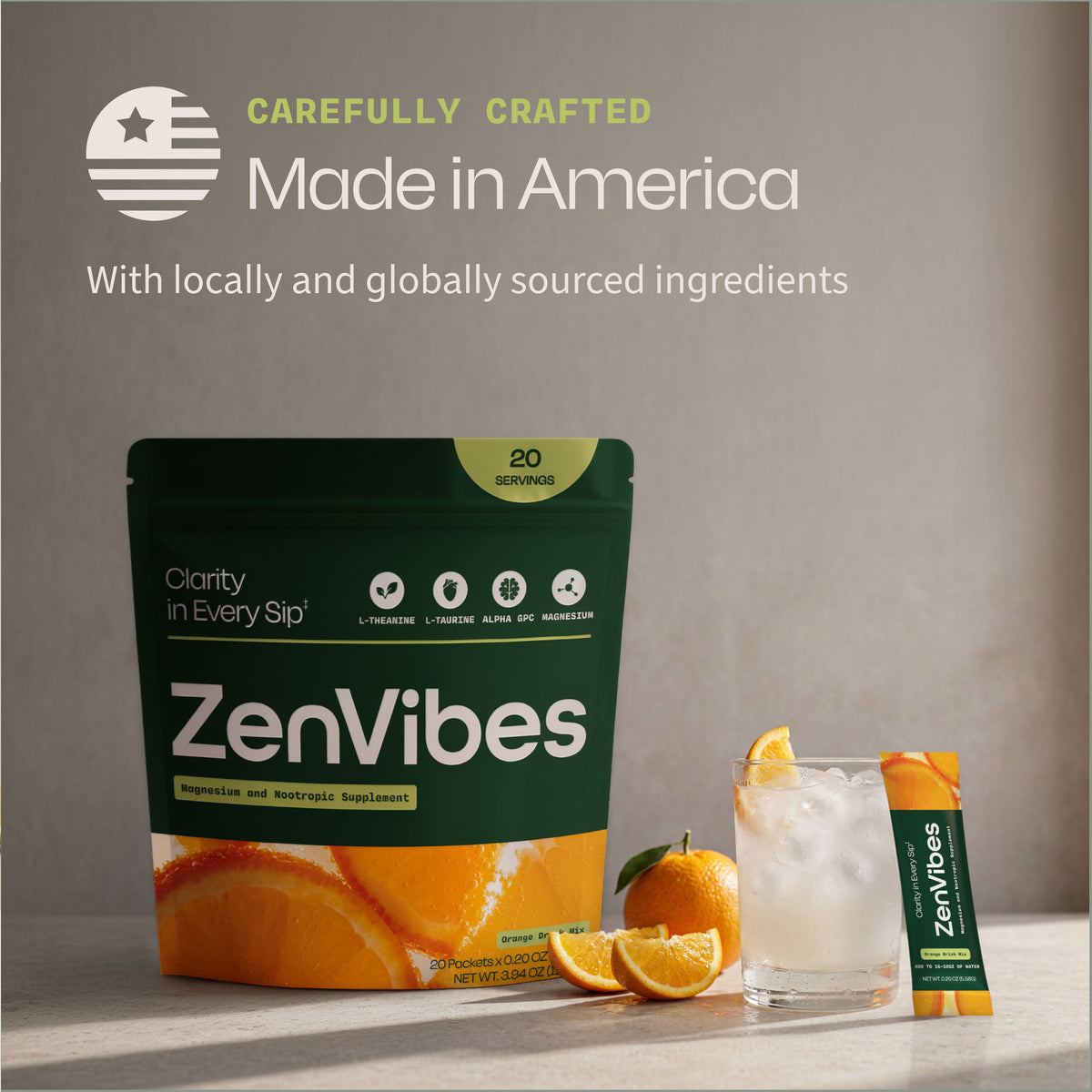 ZenVibes Orange Drink Mix